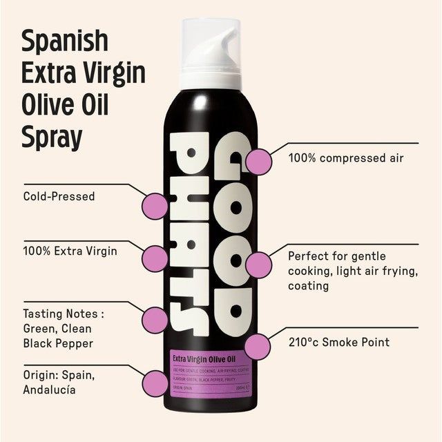 Good Phats Spanish extra virgin olive oil spray 200ml, UK version