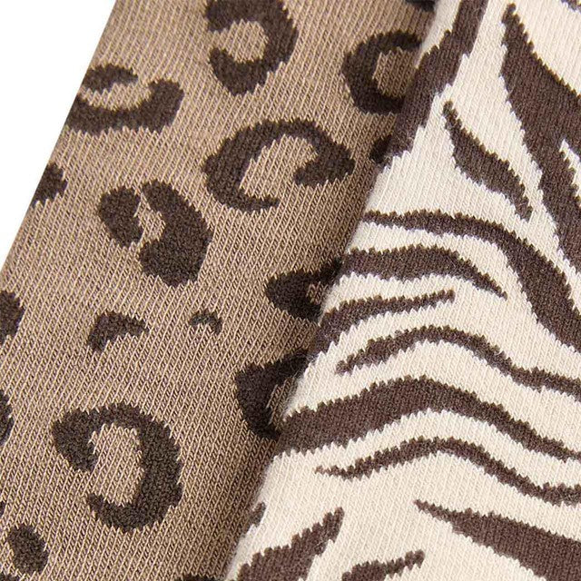 M&S crew socks animal print with sparkle, UK version