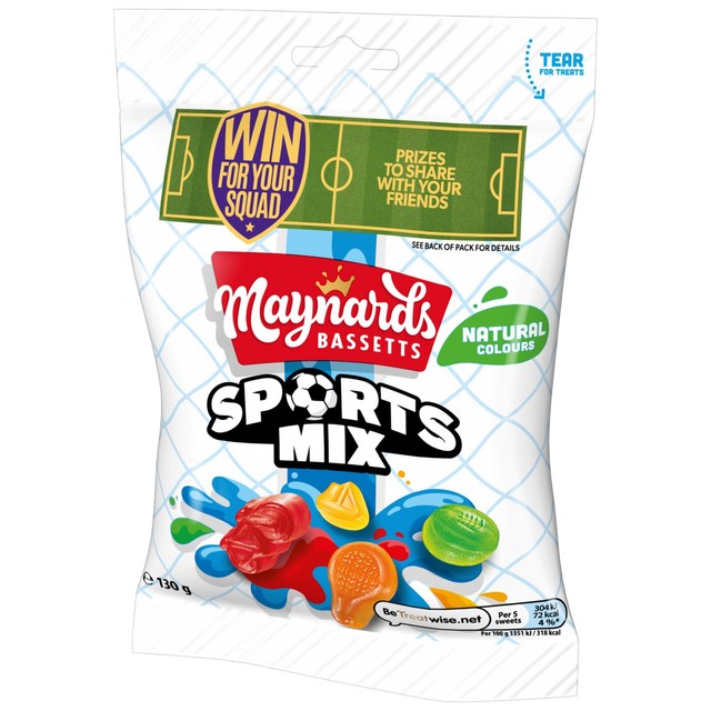 Maynards Bassetts Sports Mix fruit gum bag (British brand)