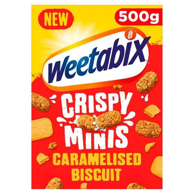 Weetabix Crispy Minis Caramelised Biscuit cereal 500g (British brand)