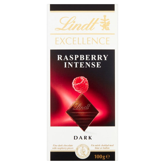 Lindt Excellence Dark Raspberry Chocolate Bar 100g, UK version