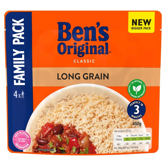 Ben's Original Long Grain Microwave Rice 450g - British product
