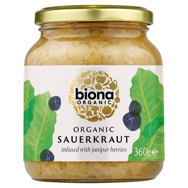 Biona Organic Sauerkraut Juniper Berries 360g - British product