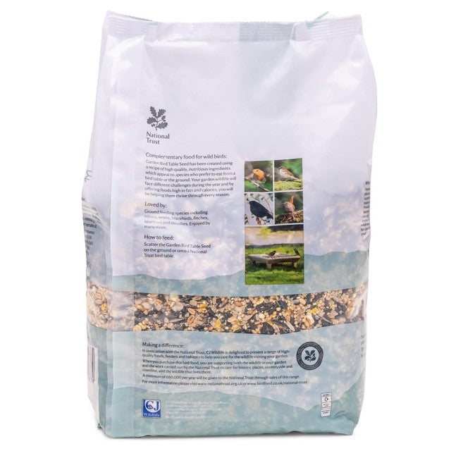 National Trust garden bird table seed mix 2kg, imported from the UK