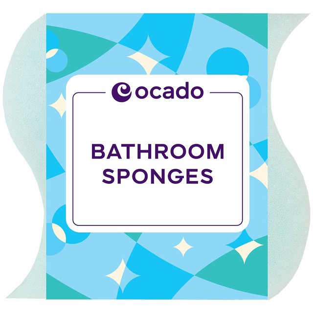 Ocado bathroom sponges 2 pack, imported from the UK