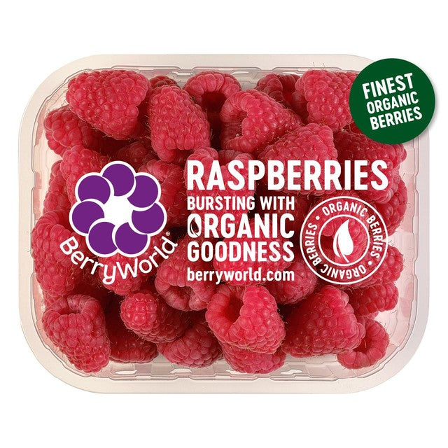 BerryWorld organic raspberries 125g - British product