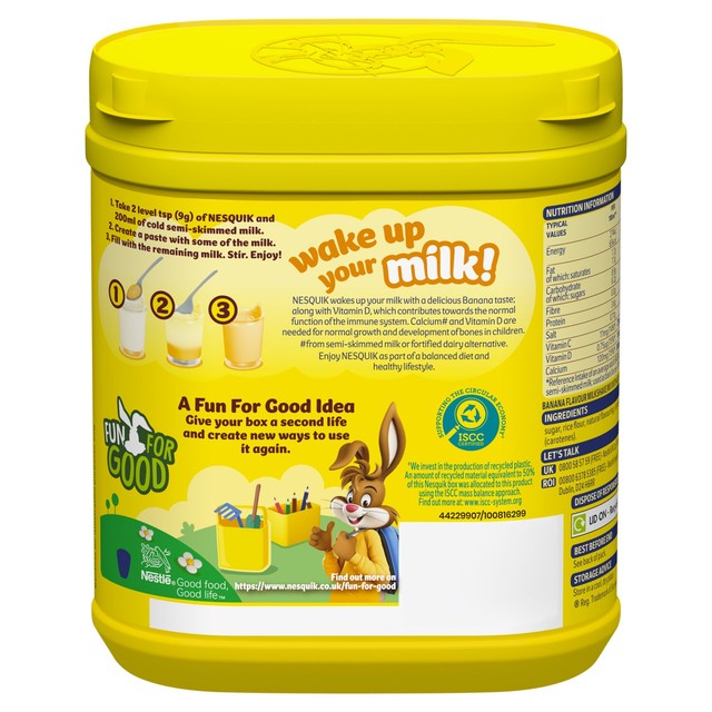 Nesquik Banana Milkshake Powder 500g, imported from the UK