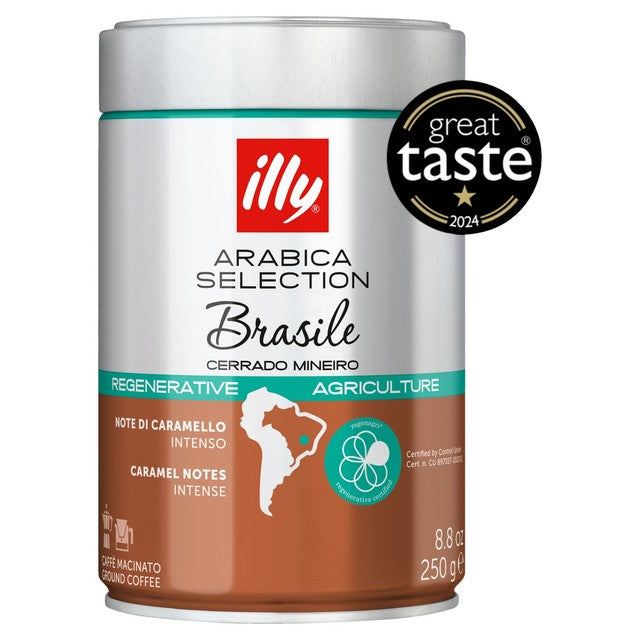 Illy Cerrado Mineiro Brazil ground coffee 250g, UK version