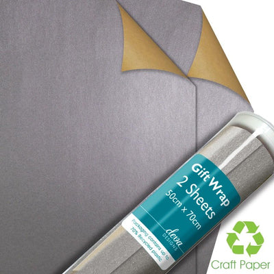 Deva Designs Silver Craft Geschenkpapierbögen Geschenkpapier 2 pro Packung