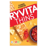 Ryvita Three Cheese Flatbread Crackers 125g, imported from the UK