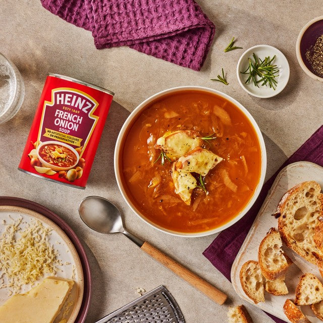 Heinz French onion soup can 400g, UK version