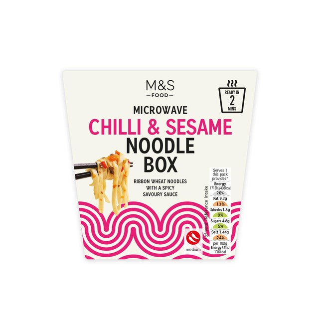 M&S Chilli & Sesame Noodle Box 300g, imported from the UK
