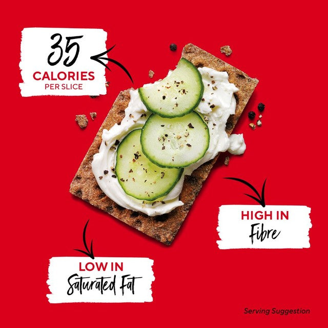 Ryvita crispbread crackers cracked black pepper 200g, imported from the UK