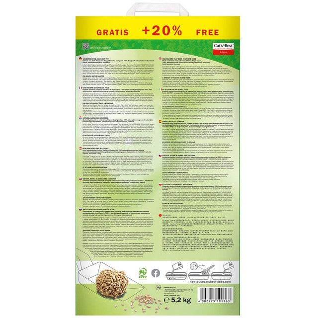 Cat's Best clumping cat litter 5.2kg - British product