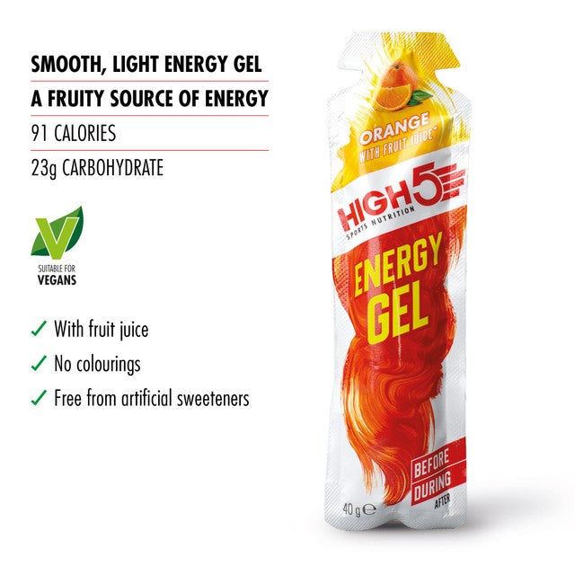 HIGH5 energy gel orange 40g, UK version