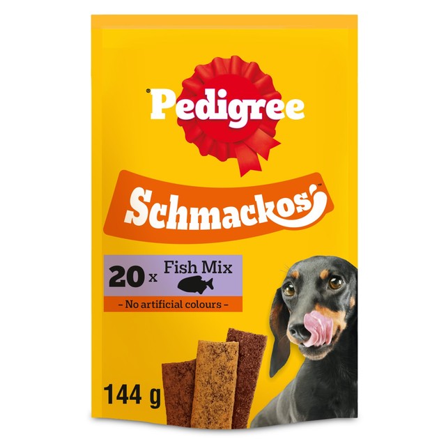 Pedigree dog treats fish mix 20 x 8g, imported from the UK