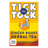 Tick Tock Ginger Boost herbal tea 20 tea bags (British brand)