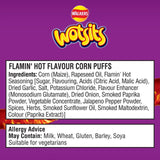 Wotsits Crunchy Extra Flamin' Hot crisps 130g (British brand)