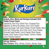 Kurkure Chilli Chatka crisps 100g, UK version