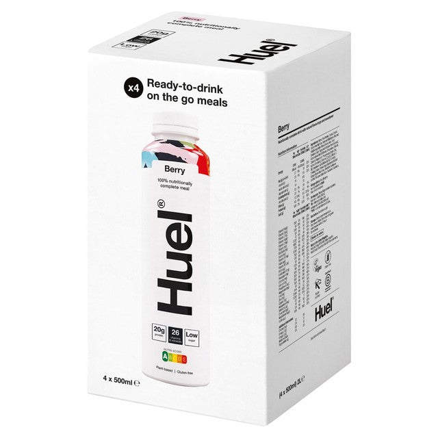 Huel RTD Berry meal replacement drink multipack 4 x 500ml, UK version