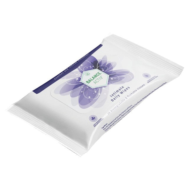 Balance Activ intimate daily wipes 20 count (British brand)