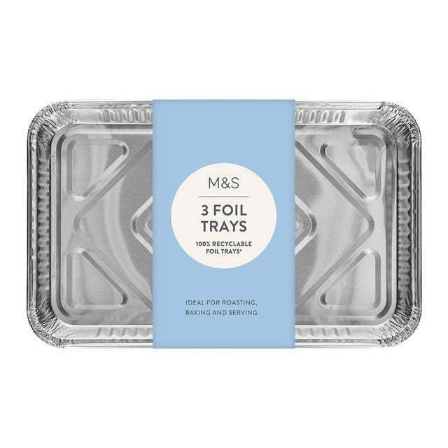 M&S foil baking trays 3 per pack, imported from the UK