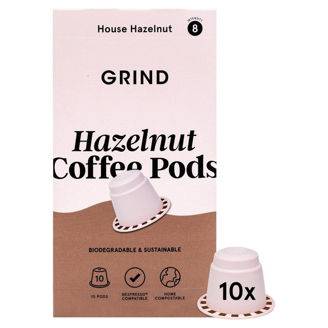 Grind hazelnut coffee pods 10 pack, UK version