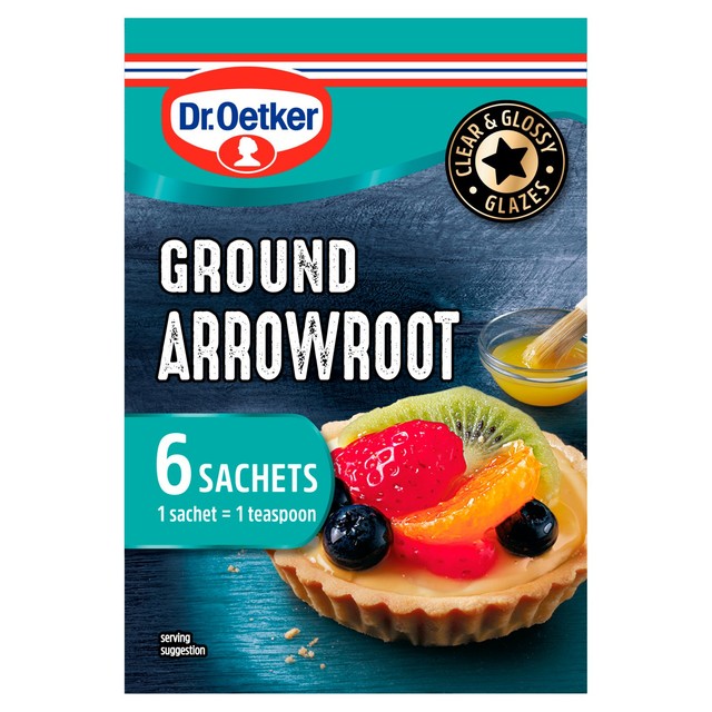 Dr Oetker ground arrowroot sachets 6 x 8g - British product