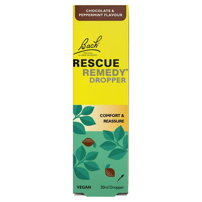 Sainsburys Bach Rescue Remedy Chocolate Peppermint Flavour Dropper 20ml- Buy online at McGrocer
