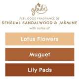 Glade scented candle Sandalwood & Jasmine 112g, UK version