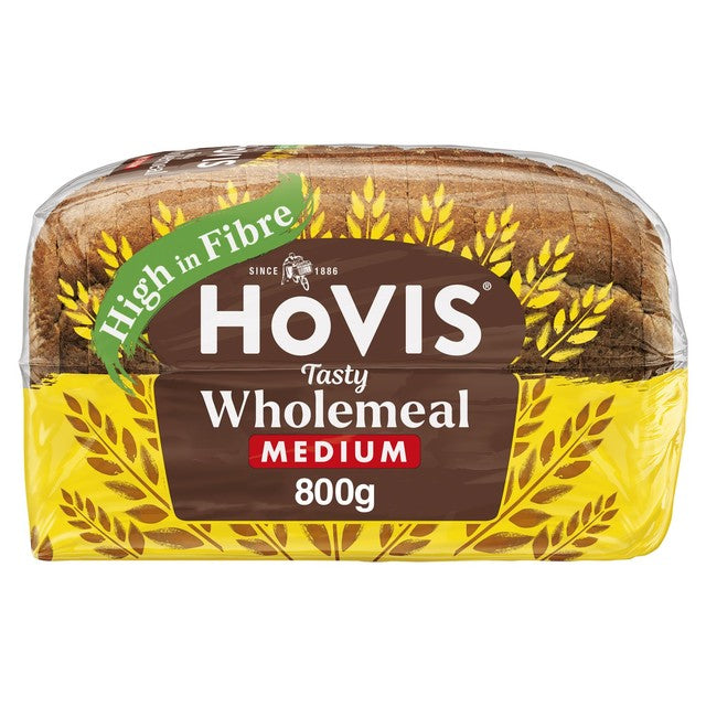 Hovis tasty wholemeal medium sliced bread 800g, UK version
