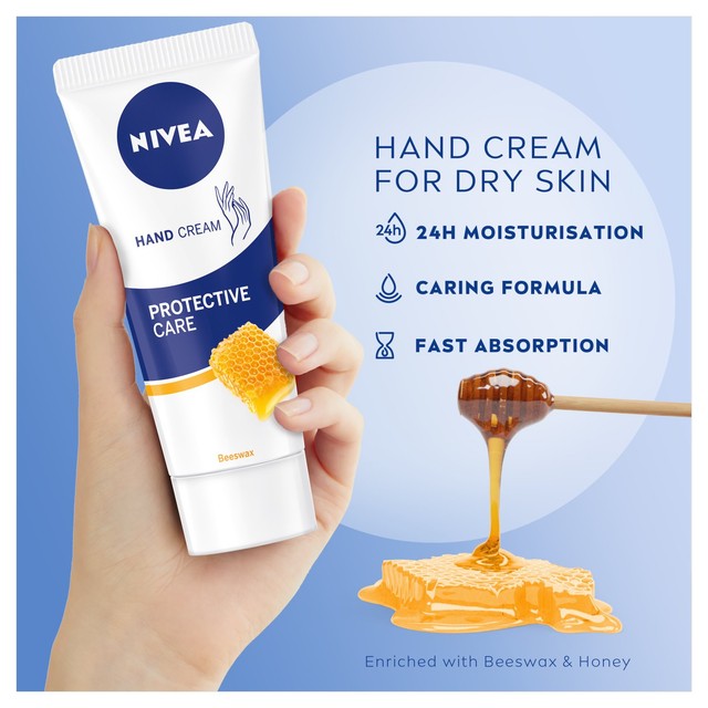 Nivea Beeswax Hand Cream with honey 75ml, imported from the UK