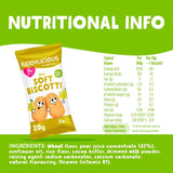 Kiddylicious pear soft biscotti baby snacks 6x20g, UK version
