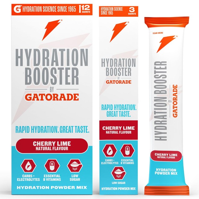 Gatorade Cherry Lime Hydration Booster powder, UK version