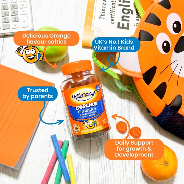 Haliborange multivitamin softies for kids 3-12 years 30 count - British product