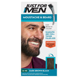 Just For Men moustache beard dark brown hair colour gel, UK version