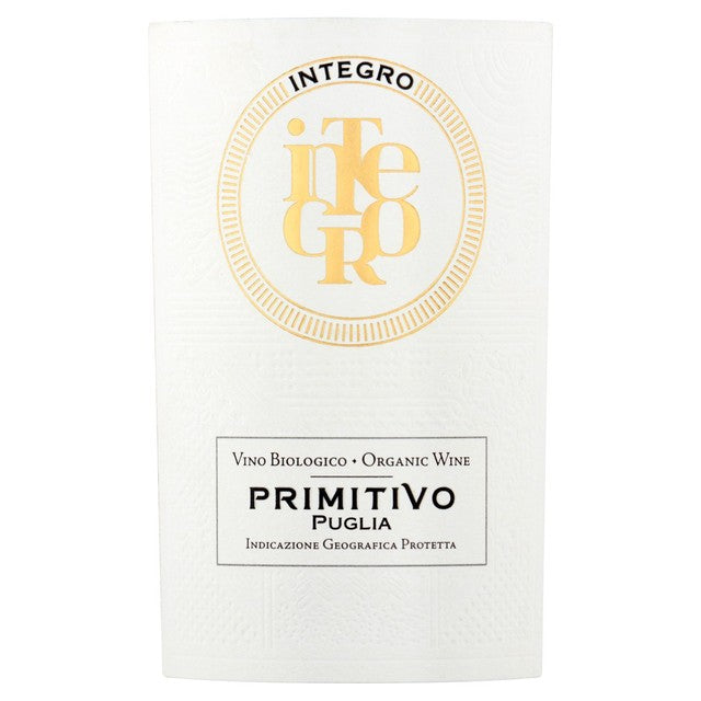 Integro Organic Primitivo red wine 75cl, UK version