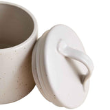 M&S small ceramic storage jar neutral - (British brand)
