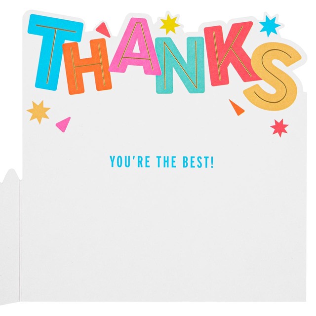 M&S fold-out thank you card 15x15cm, imported from the UK