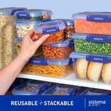Sistema Klip It Plus food container starter pack 6 piece set (British brand)