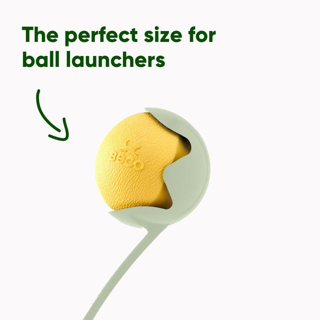 Beco Pets natural rubber fetch ball yellow - British product