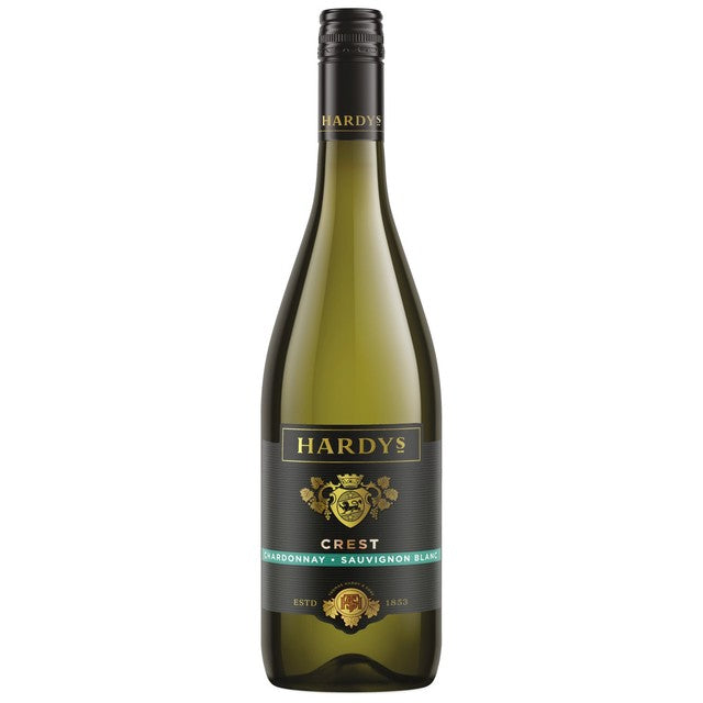 Hardys Crest Chardonnay Sauvignon Blanc white wine 75cl, UK version