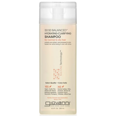 M&S Giovanni 50/50 Balanced Hydrating & Clarifying Shampoo for Normal to Dry Hair 250ml- Buy online at McGrocer