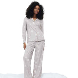 M&S Damen-Pyjamaset mit Sternenprint, Grau, XXL, importiert aus Großbritannien