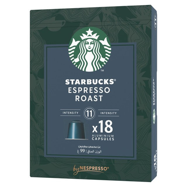 Starbucks Espresso Roast coffee capsules 18 pack, UK version