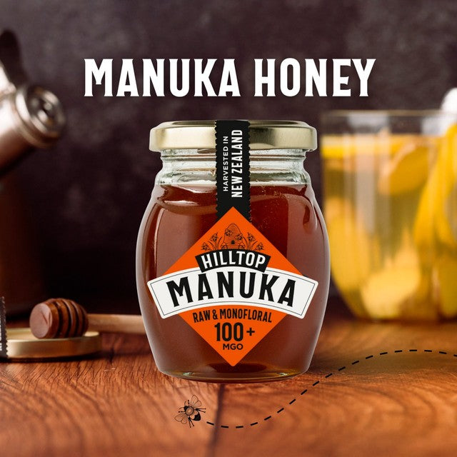 Hilltop Honey Manuka MGO100+ honey 225g, UK version