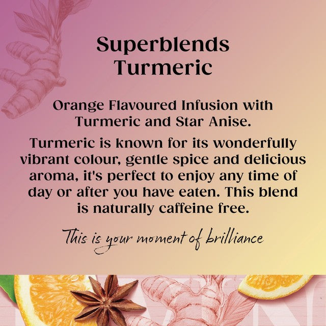 Twinings turmeric tea bags orange star anise 20pack (British brand)