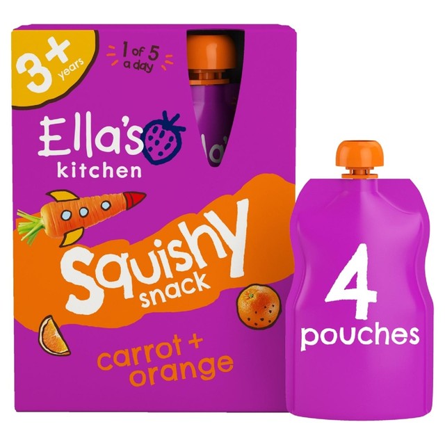 Ella's Kitchen Carrot and Orange Kids Drink multipack 4 x 100g - British product