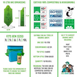 Eco Green Living compostable caddy bags 10L - British product