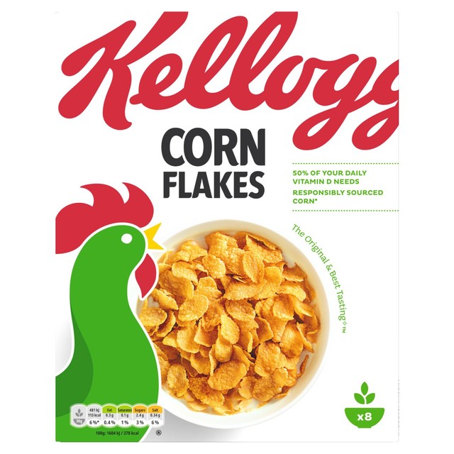 Kellogg's corn flakes breakfast cereal 250g, UK version